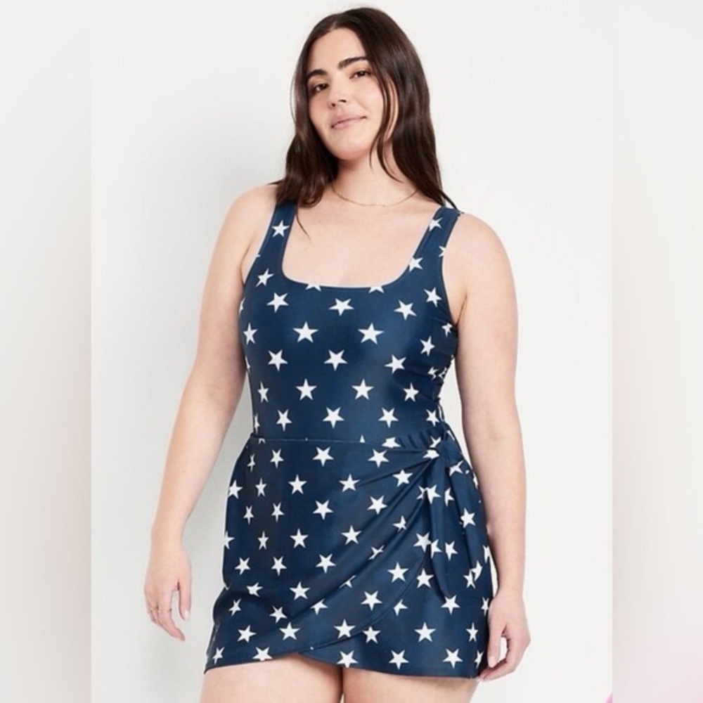 Old Navy Navy Star One-Piece Swimsuit